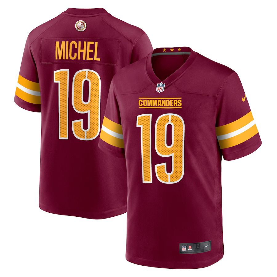 Men Washington Commanders #19 Marken Michel Nike Burgundy Game NFL Jersey->washington commanders->NFL Jersey